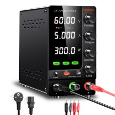 0-60V/0-5A Ayarlanabilir Dc Güç Kaynağı Voltaj Regülatörü Geliştirilmiş Süper Model (SİYAH)