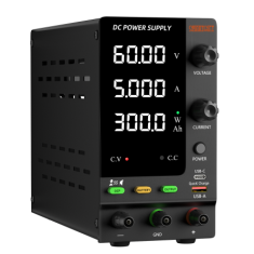 0-60V/0-5A Ayarlanabilir Dc Güç Kaynağı Voltaj Regülatörü Geliştirilmiş Şarj Fonksiyonlu Model (SİYAH)